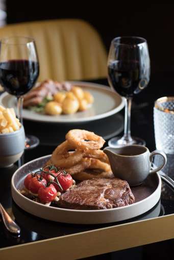 Ribeye Steak in the Taste of Cornwall Brasserie, Carlyon Bay Hotel