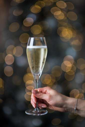 A flute of Champagne during the Festive Season at the Carlyon Bay Hotel