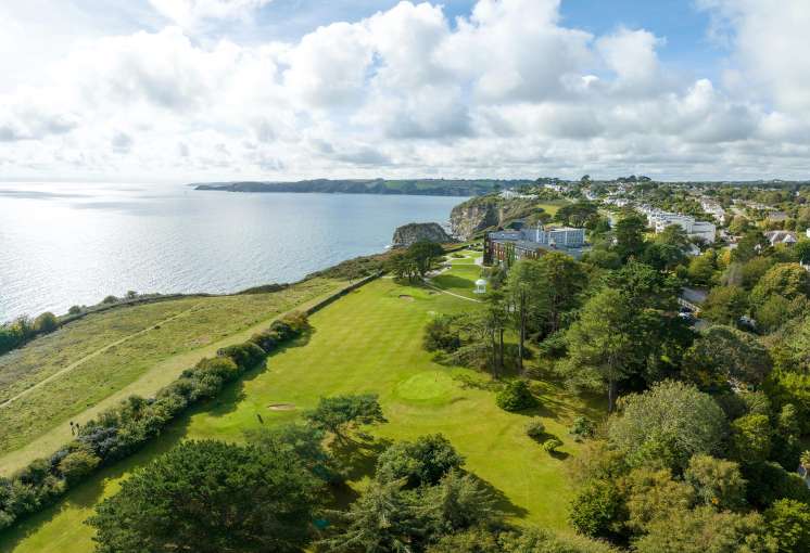 Aerial View of the Carlyon Bay Hotel and Carlyon Bay Golf Club