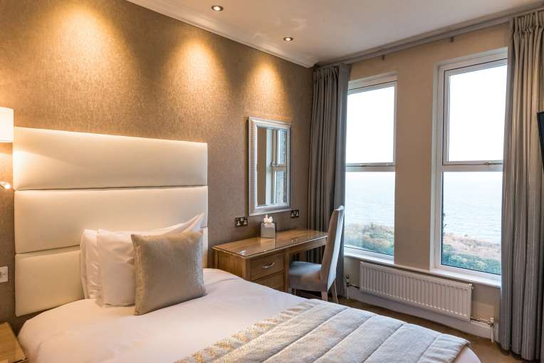 Single seafacing room at carlyon bay hotel room 208
