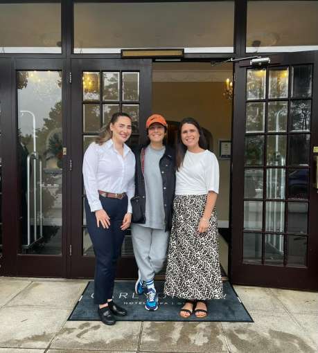 Sharleen Spiteri with Rose and Nicky at Carlyon Bay Hotel