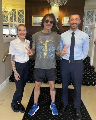 The Darkness with Summe and Josh at The Carlyon Bay Hotel