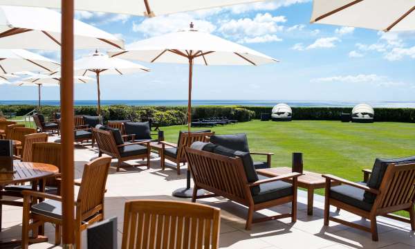 Carlyon Bay Hotel Outdoor Seating Area on the Terrace