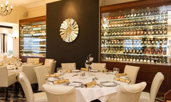 Carlyon Bay Hotel Restaurant Dining Area at Christmas