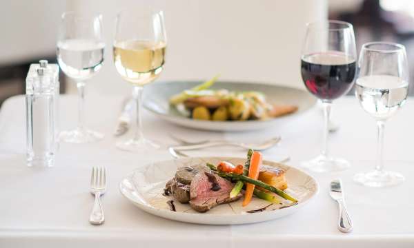 Contra Loin of Beef in the Bay View Restaurant, Carlyon Bay Hotel