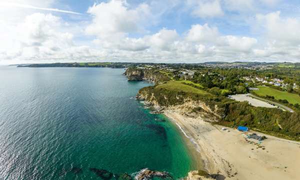 Aerial View of the Beach at the Carlyon Bay Hotel