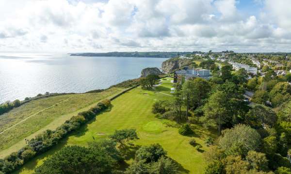 Aerial View of the Carlyon Bay Hotel and Carlyon Bay Golf Club