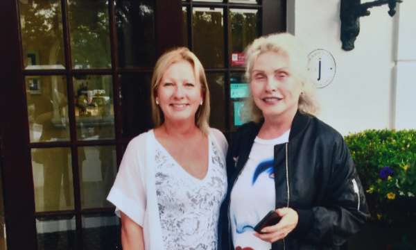 Debbie Harry from Blondie with Joanna Brend at the Carlyon Bay Hotel