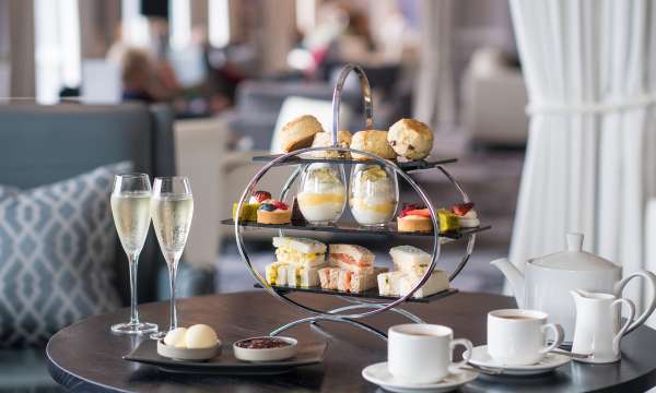 Champagne afternoon tea