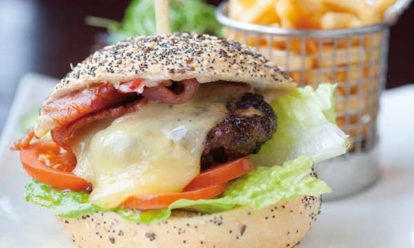 burger and fries