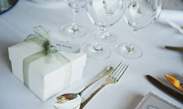 wedding favour on table