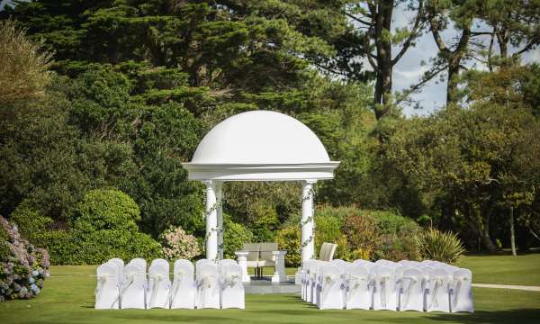 wedding gazebo at carlyon bay hotel