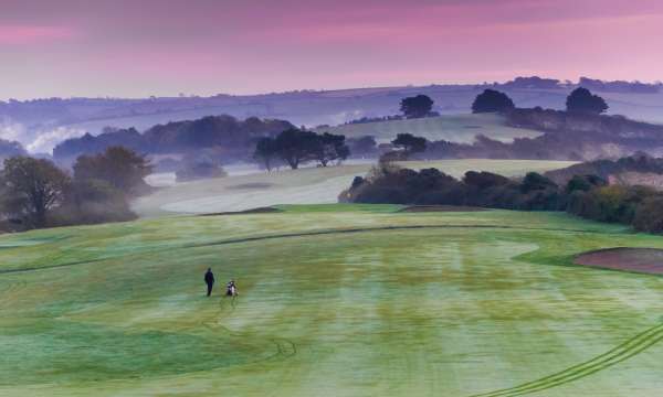 golf course at sunrise