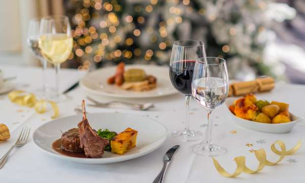 Festive food in Bay View Restaurant Carlyon Bay