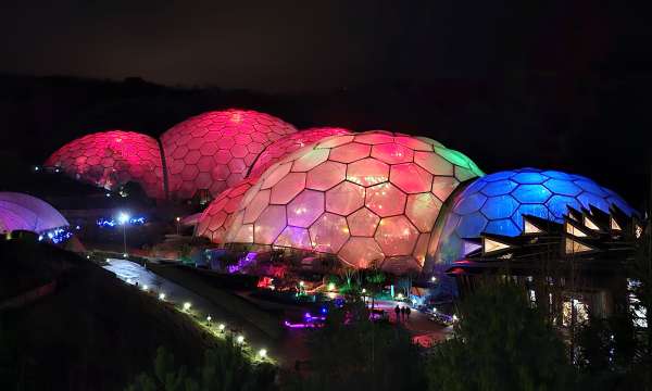 Eden Project at Christmas time