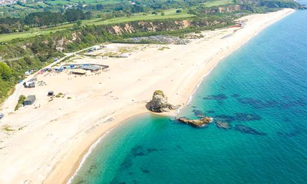 Drone Aerial shot of Carlyon Bay Beach by Scott Fisher