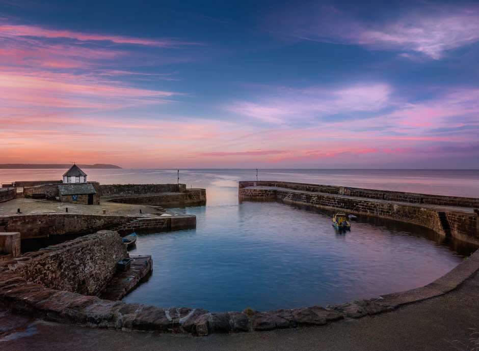 Sunrise at Charlestown Harbour Cornwall