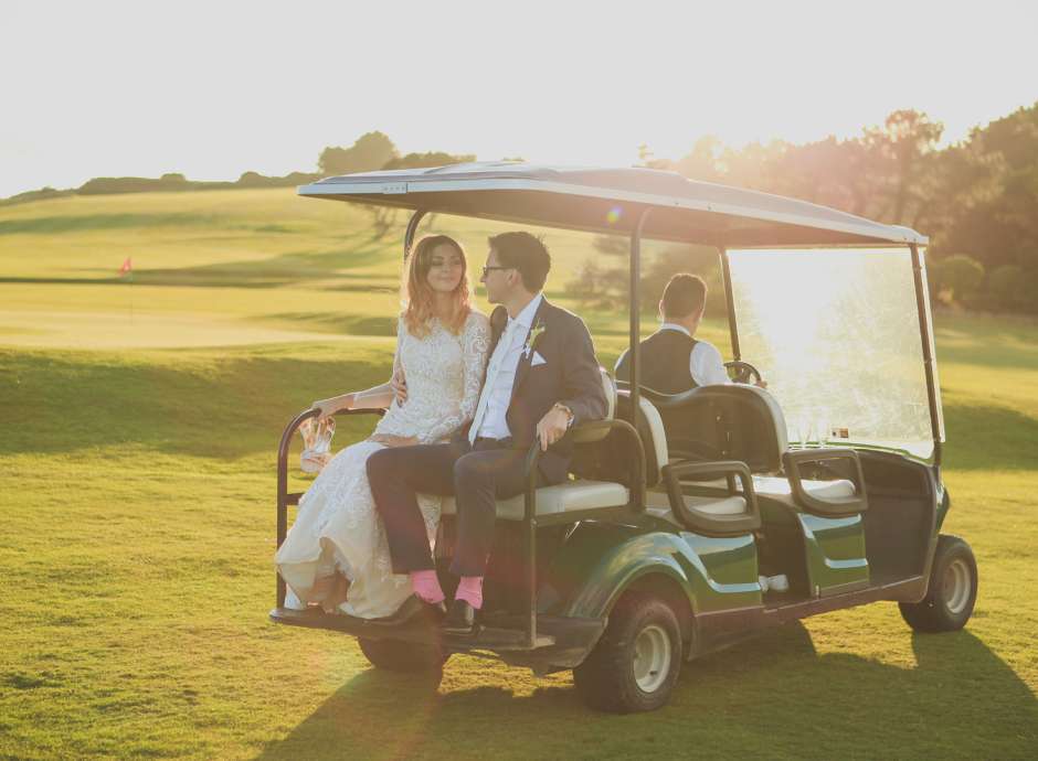 Evening wedding reception at The Carlyon Golf Club. 