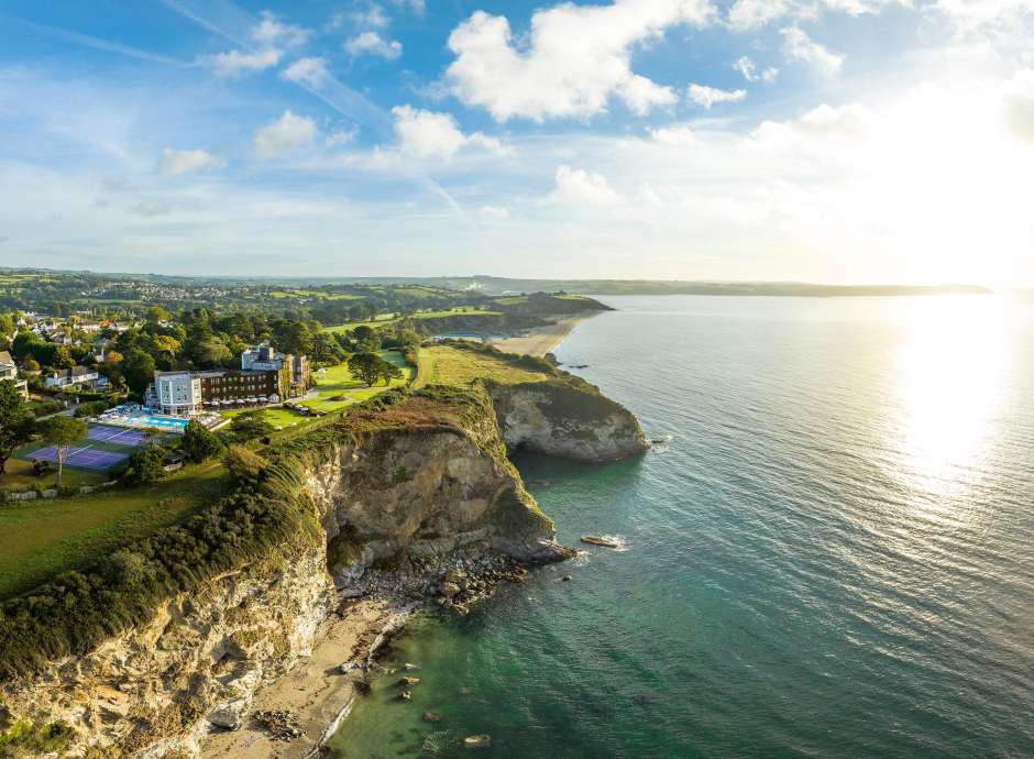 Aerial Photo of the Carlyon Bay Hotel