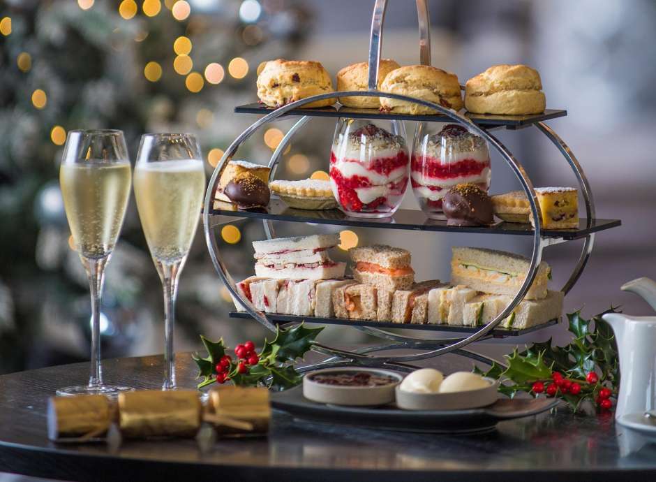 A Festive Afternoon Tea with Champagne at the Carlyon Bay Hotel