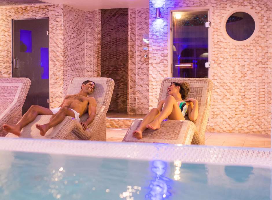 Guests enjoying the Spa at the Carlyon Bay Hotel