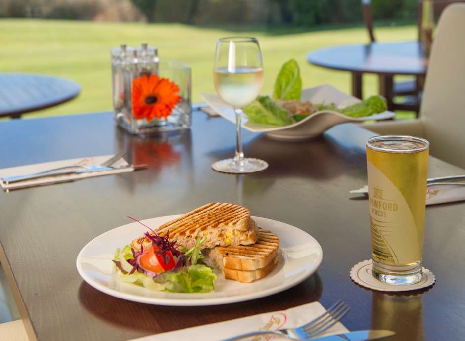 Carlyon Bay Golf Dining Club house food with view