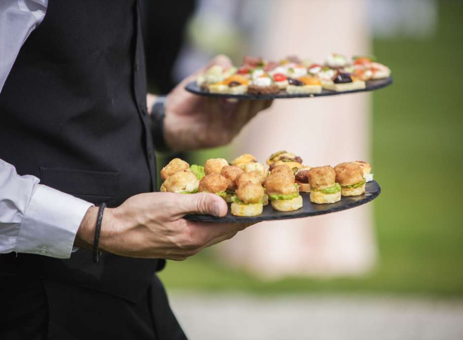 wedding canapes at the carlyon bay hotel