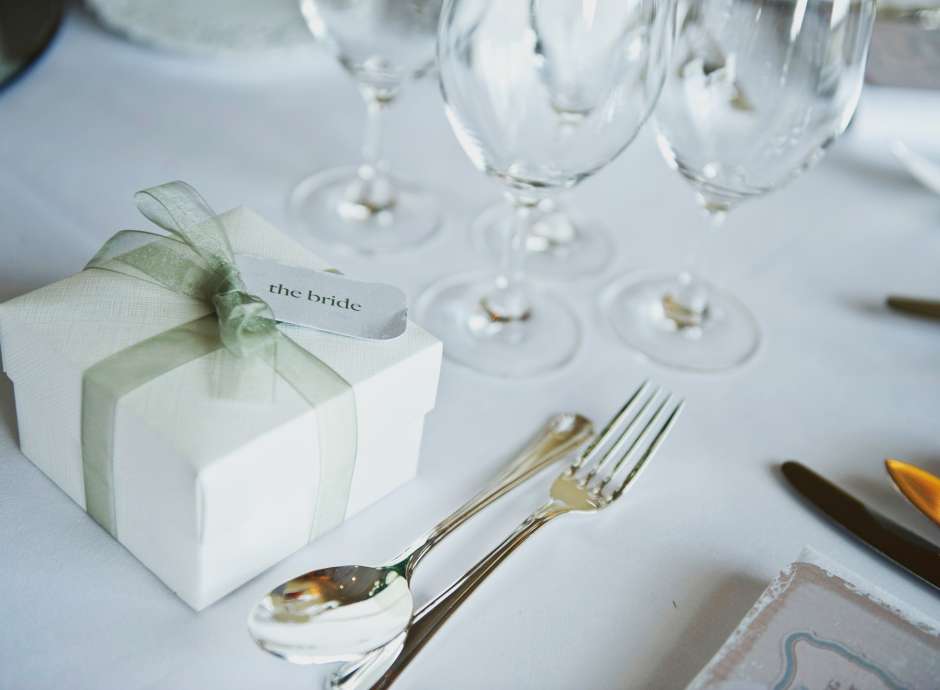 wedding favour on table