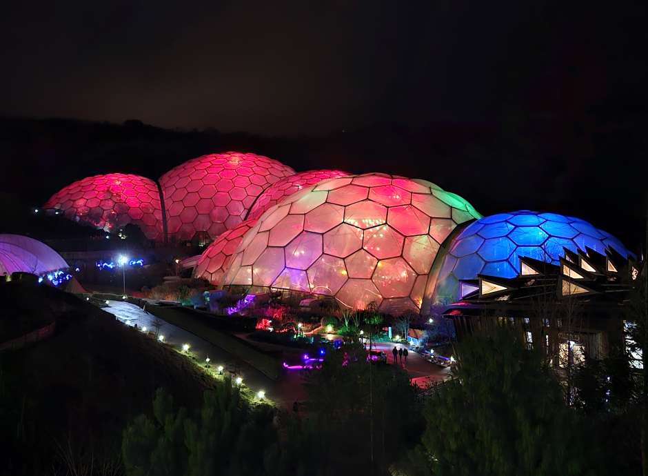Eden Project at Christmas time