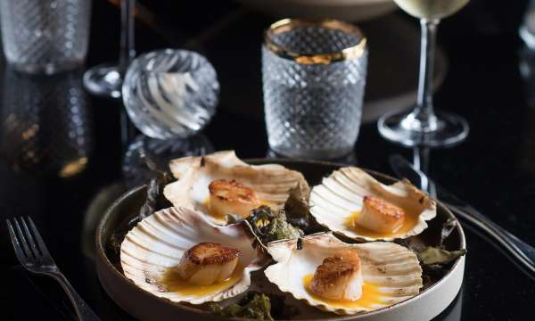 Scallop Starter in the Taste of Cornwall Brasserie, Carlyon Bay Hotel