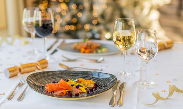 Festive food in Bay View Restaurant Carlyon Bay