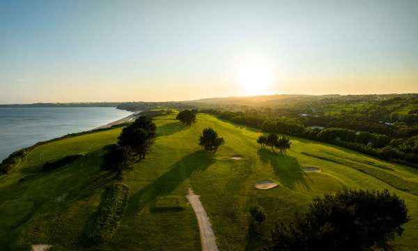 Aerial view of the Carlyon Bay Golf Course