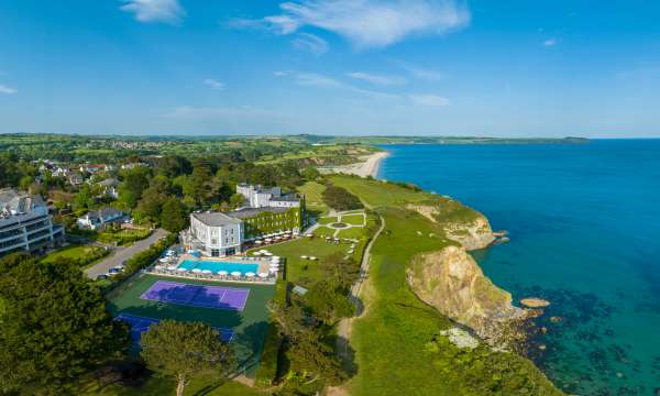 Aerial of Carlyon Bay Hotel