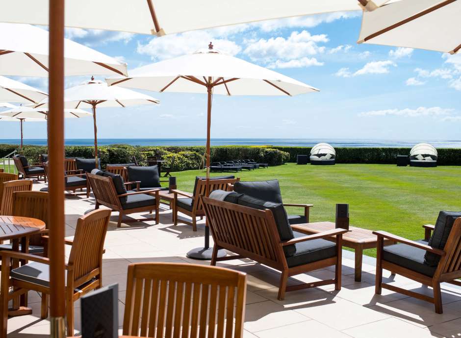 Carlyon Bay Hotel Outdoor Seating Area on the Terrace