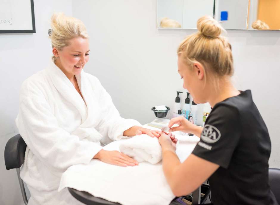 Carlyon Bay Hotel Spa Woman Receiving Beauty Nail Treatment